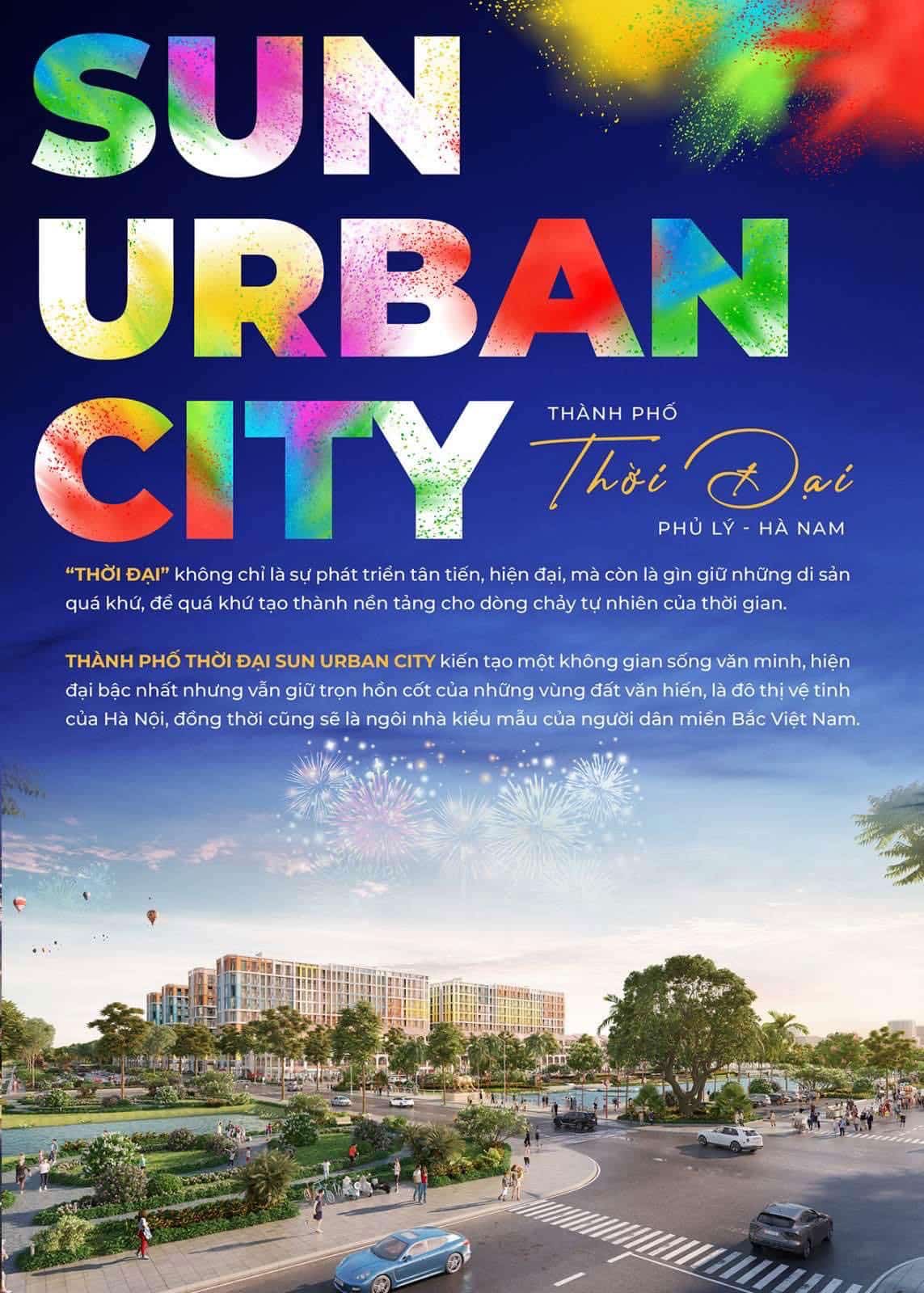 Phối cảnh tổng thể Sun Urban City Thành Phố Thời Đại Phủ Lý Hà Nam
