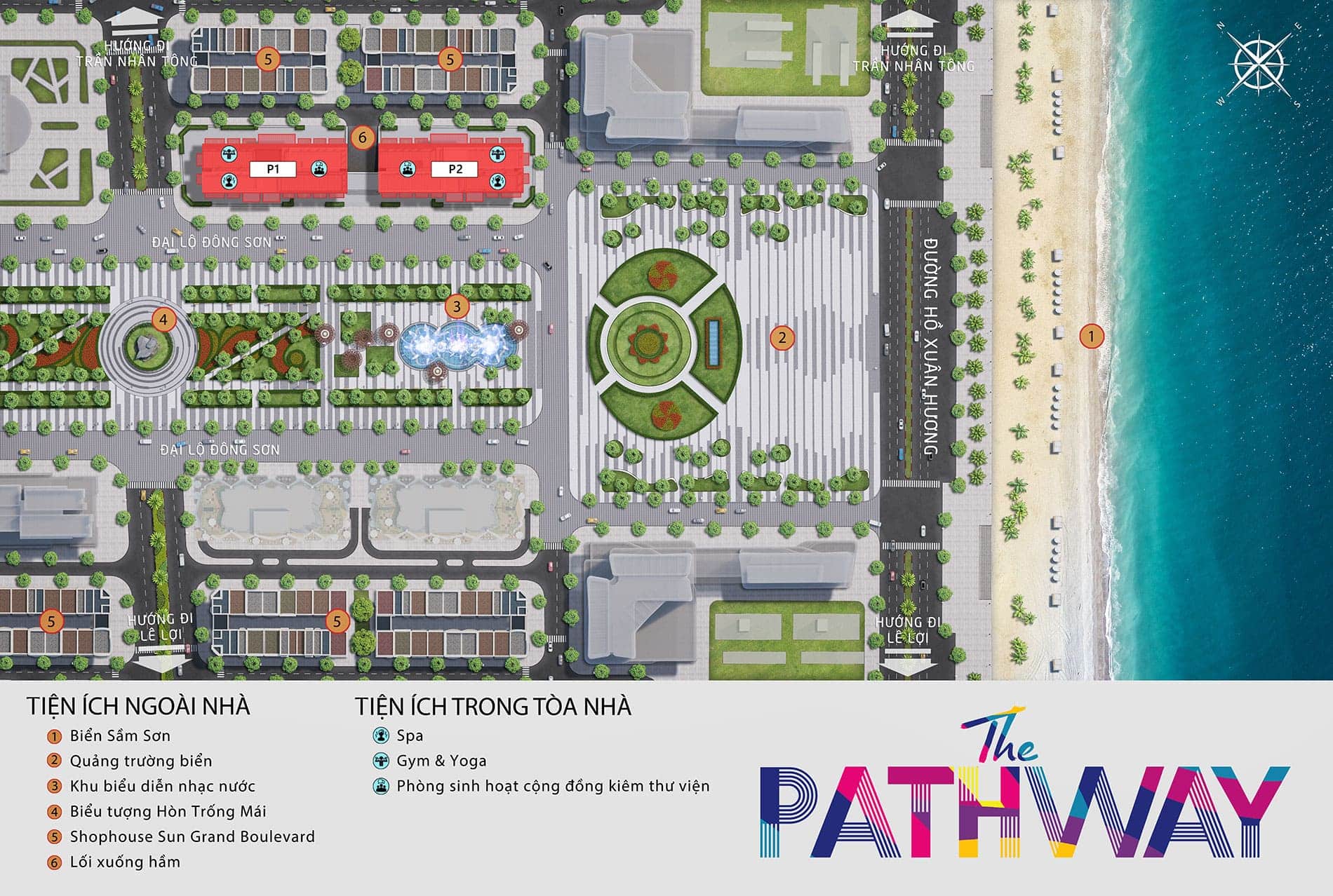 Mặt bằng tổng thể dự án The Pathway Sầm Sơn