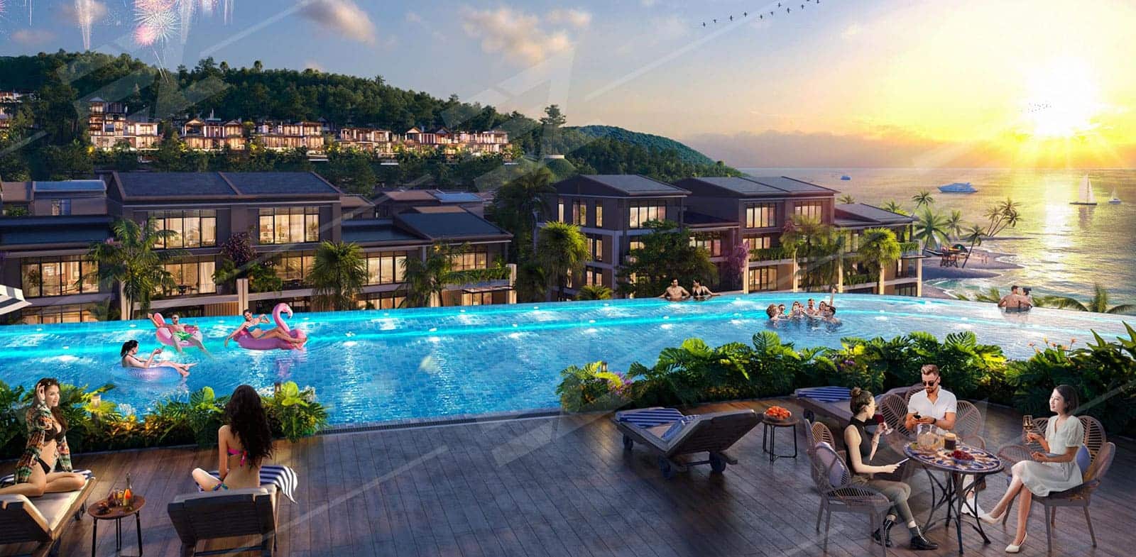Mô hình địa hình 5 tầng nguyên bản tại Sunrise Park Villa