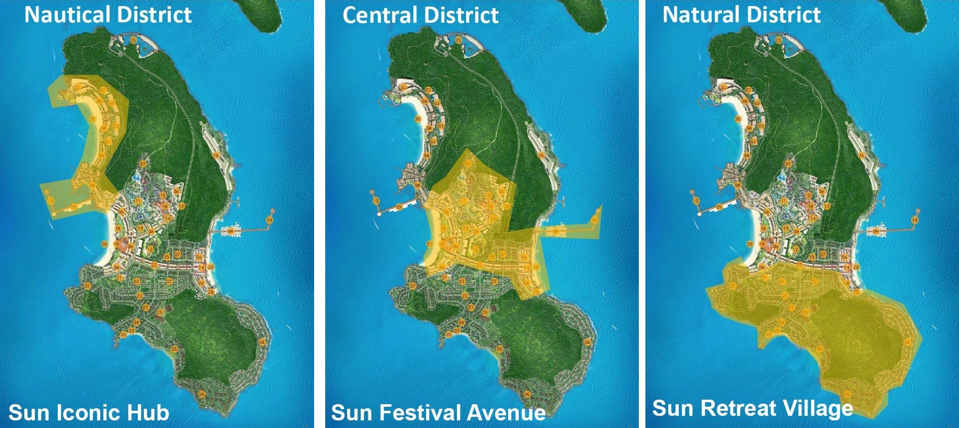 Bản đồ phân khu 3 hợp phần Hòn Thơm Paradise Island