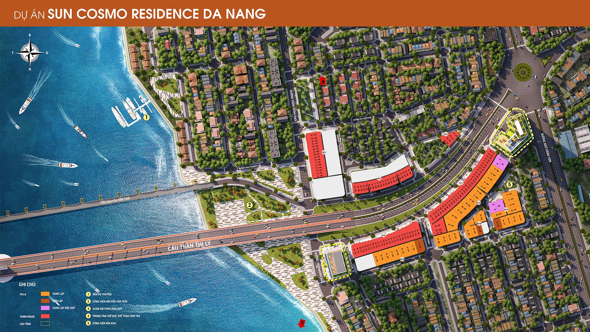 Mặt bằng tổng thể dự án Sun Cosmo Residence Đà Nẵng