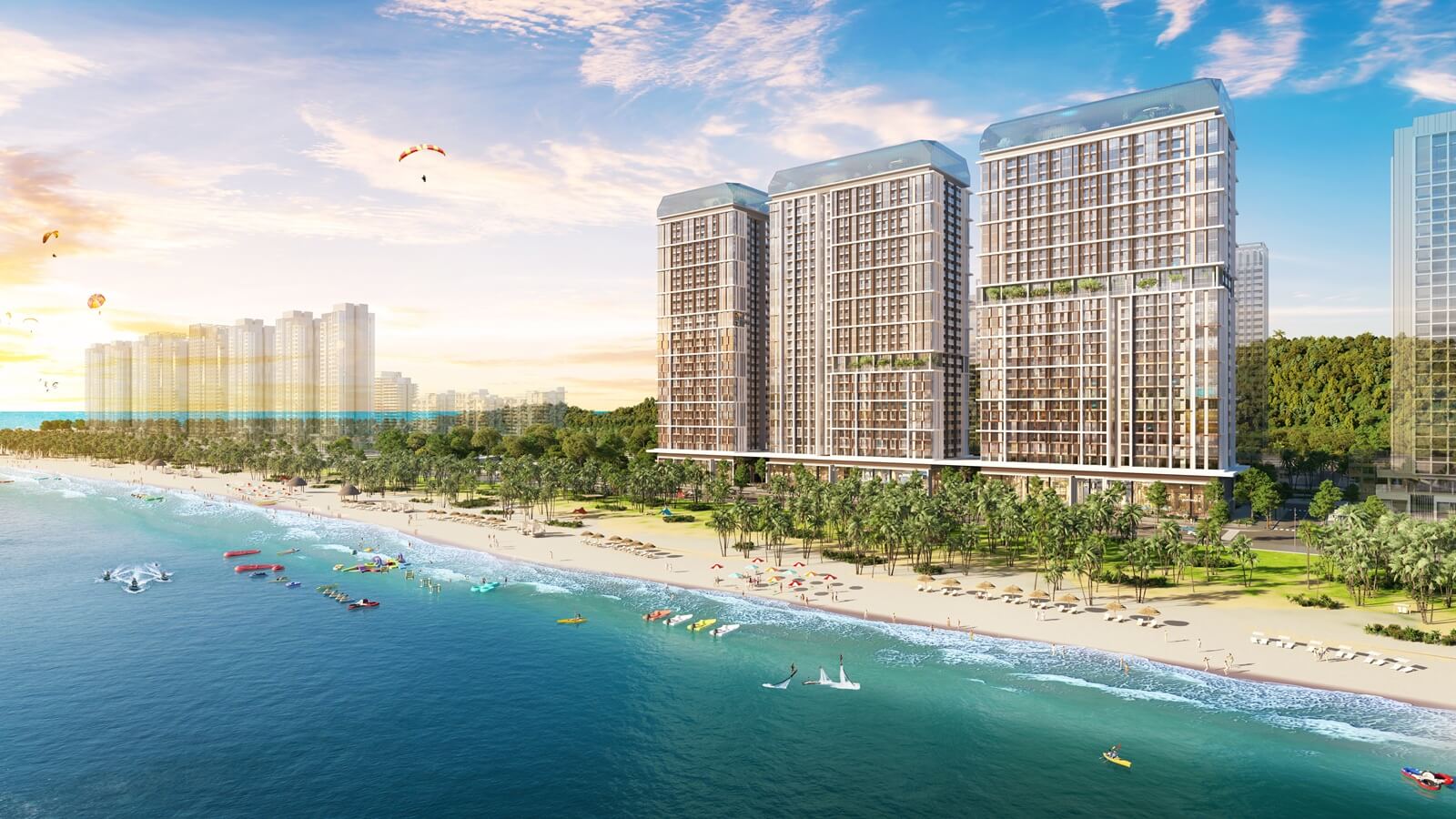 Phối cảnh 3 tòa tháp Sun Centro Town Hạ Long